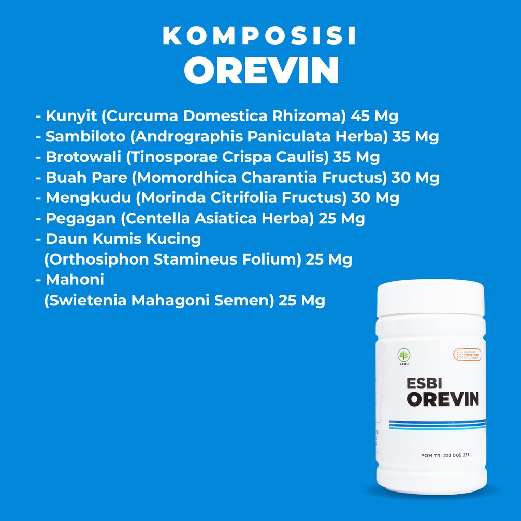 Kapsul ESBI OREVIN Herbamed Obat Herbal Membantu Mengatasi Kencing Manis Diabetes Asli Original 100%