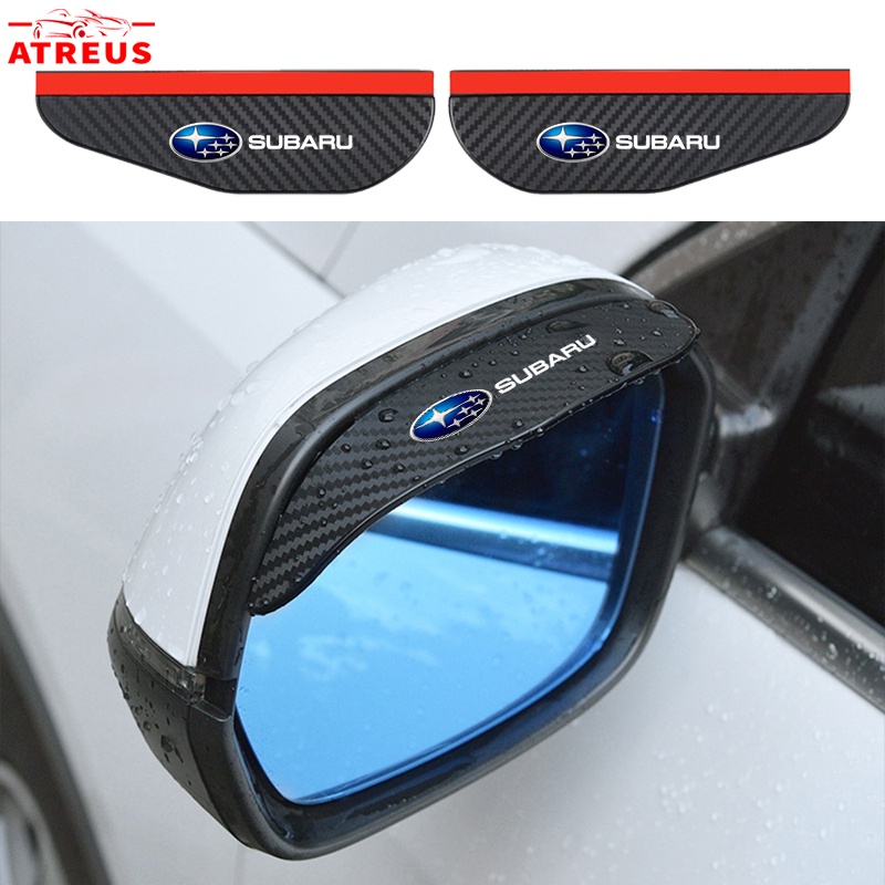 2pcs Subaru Serat Karbon Mobil Spion Alis Hujan Rainproof Cover Untuk Forester sk XV Impreza wrx sti Pedalaman