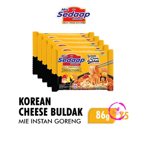 

Sedaap Mie Instan Goreng Korean Cheese Buldak 86gr x 5