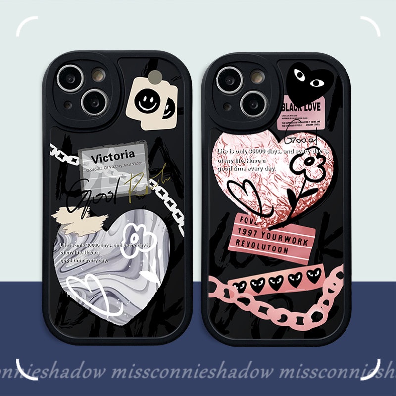 Untuk Samsung A23 A14 A13 A04 A12 A04s A30s A32 A73 A03 A03s A72 A10s A33 A52s A31 A20s A22 A50s A71 A20 A50 A11 A53 A51 A02s A21s A52 Graffiti Love Heart Comme des Garcons Soft Case