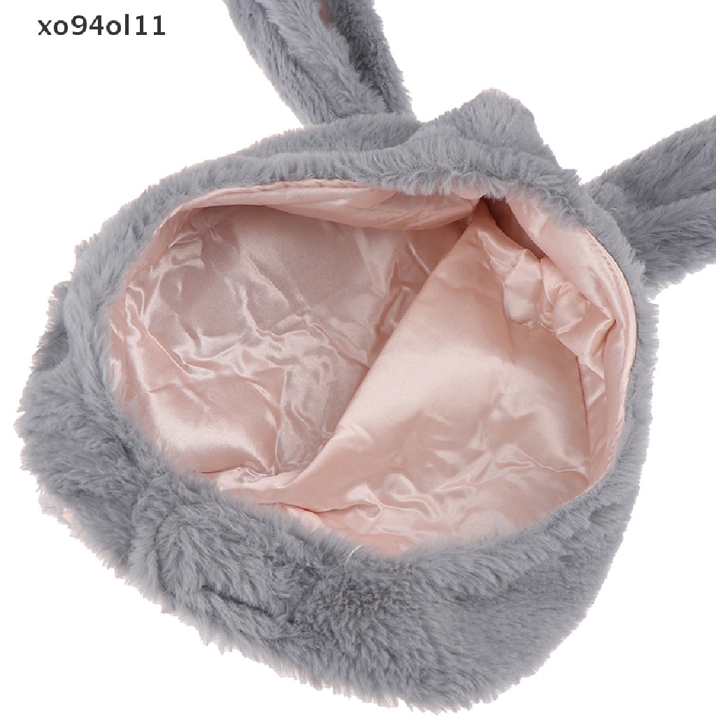 Xo Topi Gadis Lucu Plush Rabbit Bunny Ears Hat Earflap Cap Penghangat Kepala Perlengkapan Foto OL