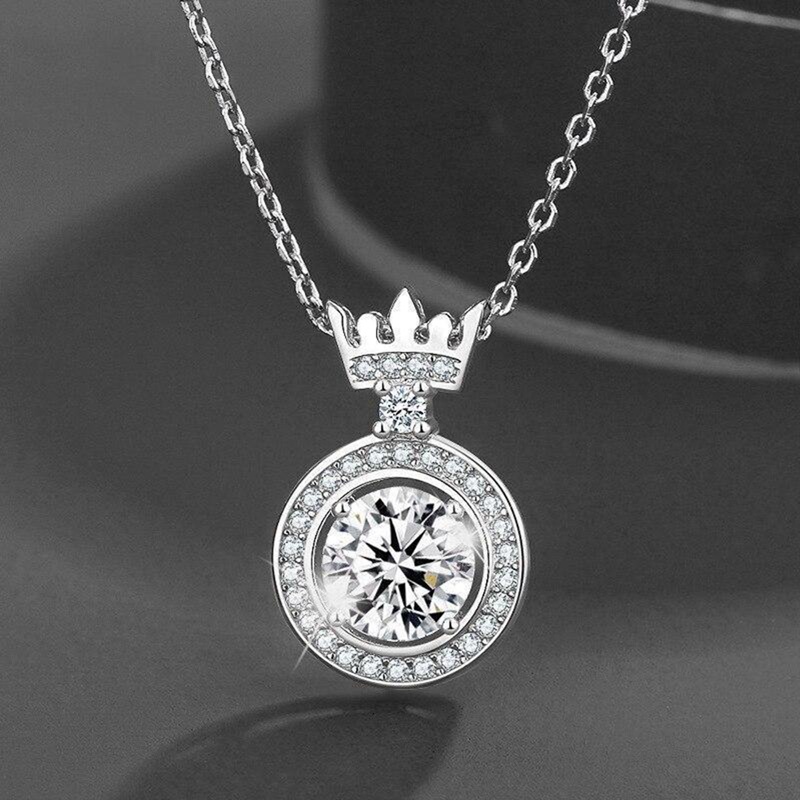 Desain Mahkota Mewah Cubic Zirconia Kalung Wanita Pertunangan Pernikahan Pesta Aksesoris Leher Gadis Hadiah Fashion Perhiasan