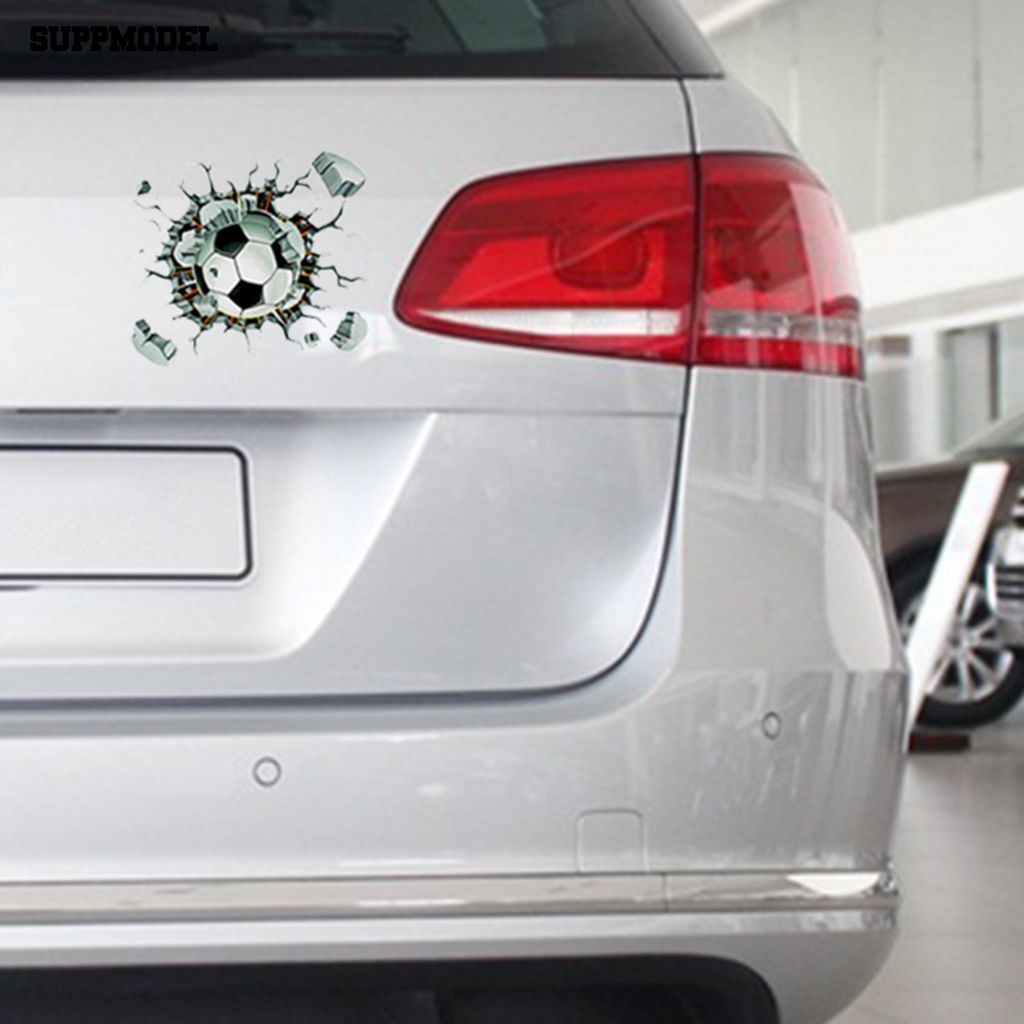 Suppmodel Stiker Kaca Mobil Ringan Untuk Harian Indah 3D Football Car Body Sticker Anti-deform