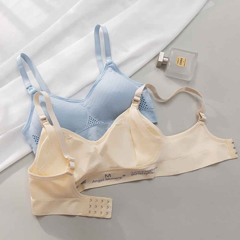 New Arrival ANGEL MOMMY Bra Menyusui Tanpa Kawat Katun Bh Busa Jumbo Bra Kancing Depan Nursing Bra 938