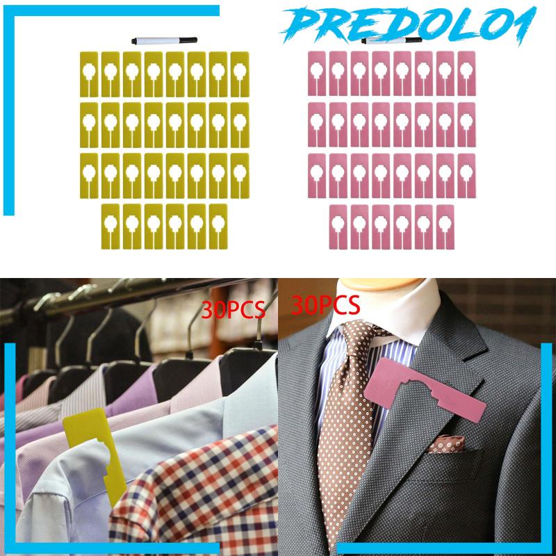 [Predolo1] 30pcs Rak Pakaian Sekat Ukuran Sekat Lemari Kosong Untuk Home Cloth Store