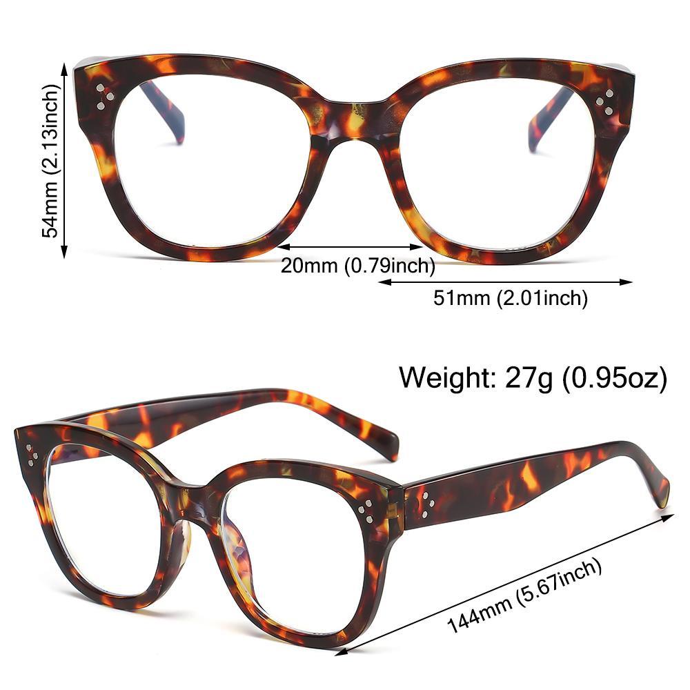 R-flower Kacamata Baca Bulat Spring Engsel Eyeglasses Computer Readers