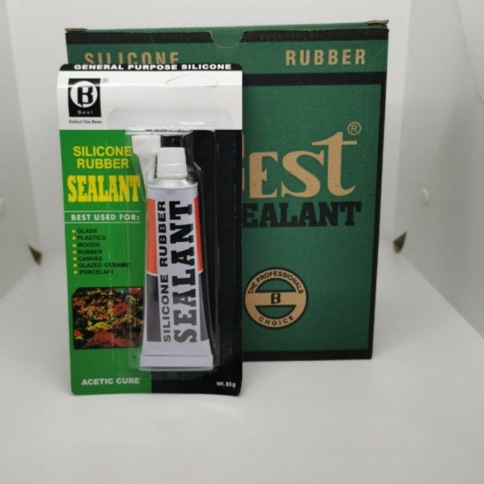 Lem Silicone Sealant/Lem Aquarium/Lem Kaca BEST 85 gr