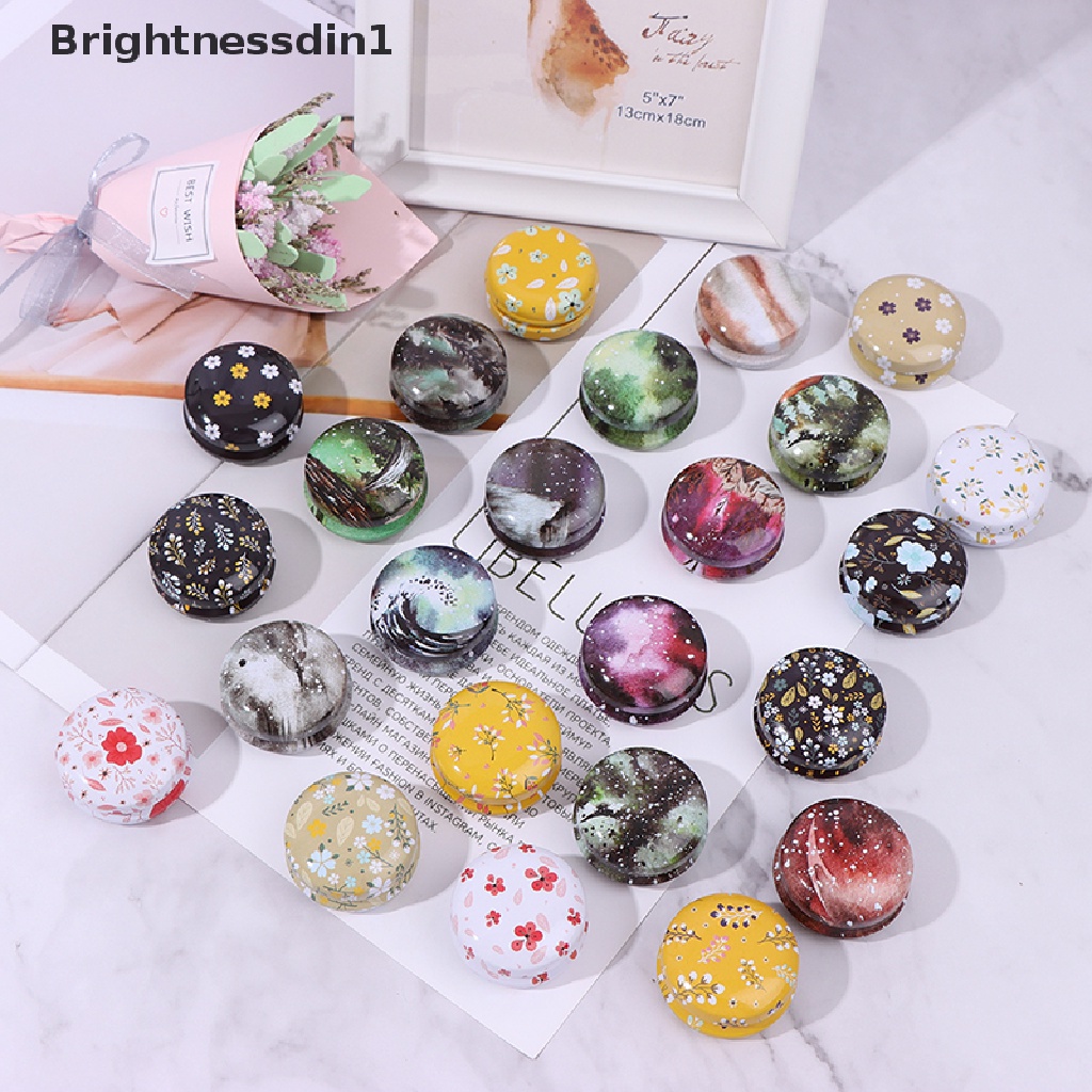 [Brightnessdin1] 1pc Pot Kosmetik Logam Bulat Kosong Lip Balm Wax Jar Tin Kotak Penyimpanan Wadah Butik