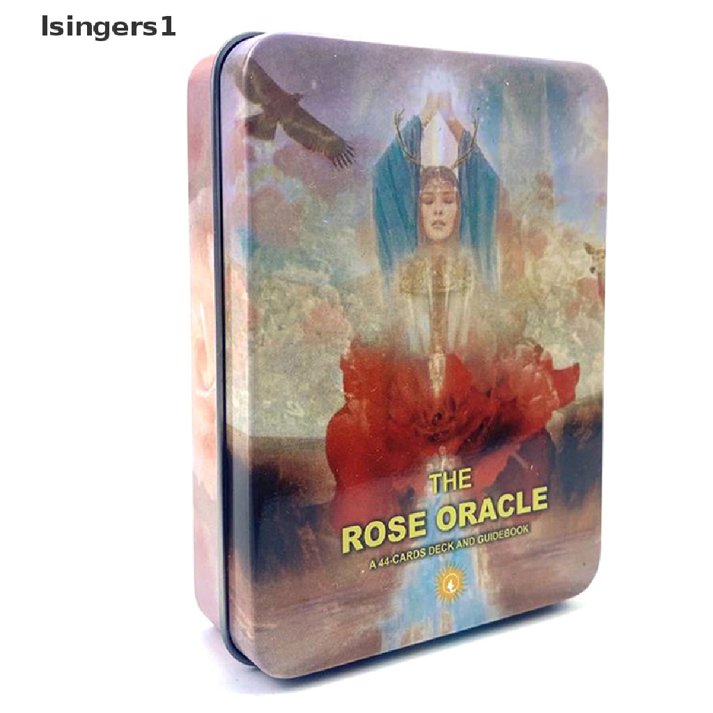 [lsingers1] Kotak Besi The Rose Oracle Card Tarot Ramalan Ramalan Deck Party Game w/Butik Manual