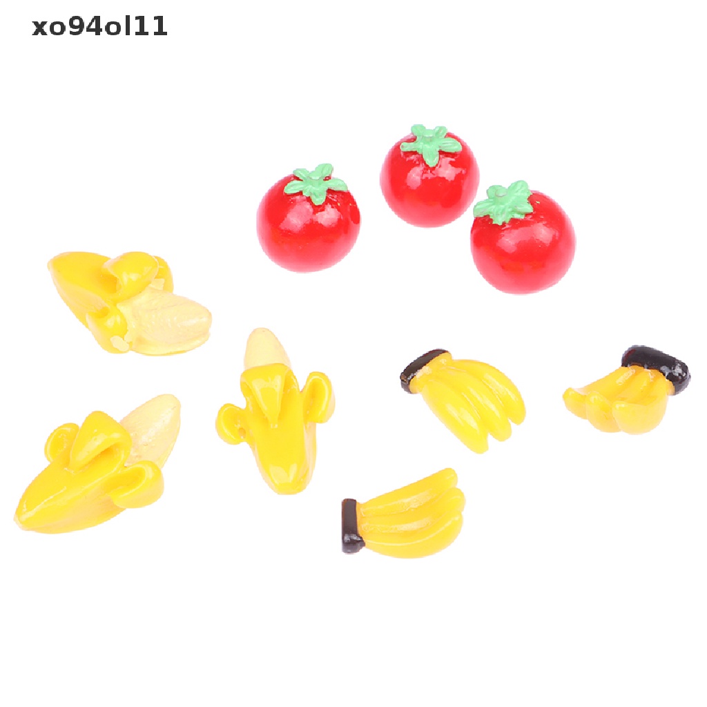 Xo 1:12rumah Boneka Miniatur Buah Pisang Tomat Berpura Main Aksesoris Makanan Mainan OL