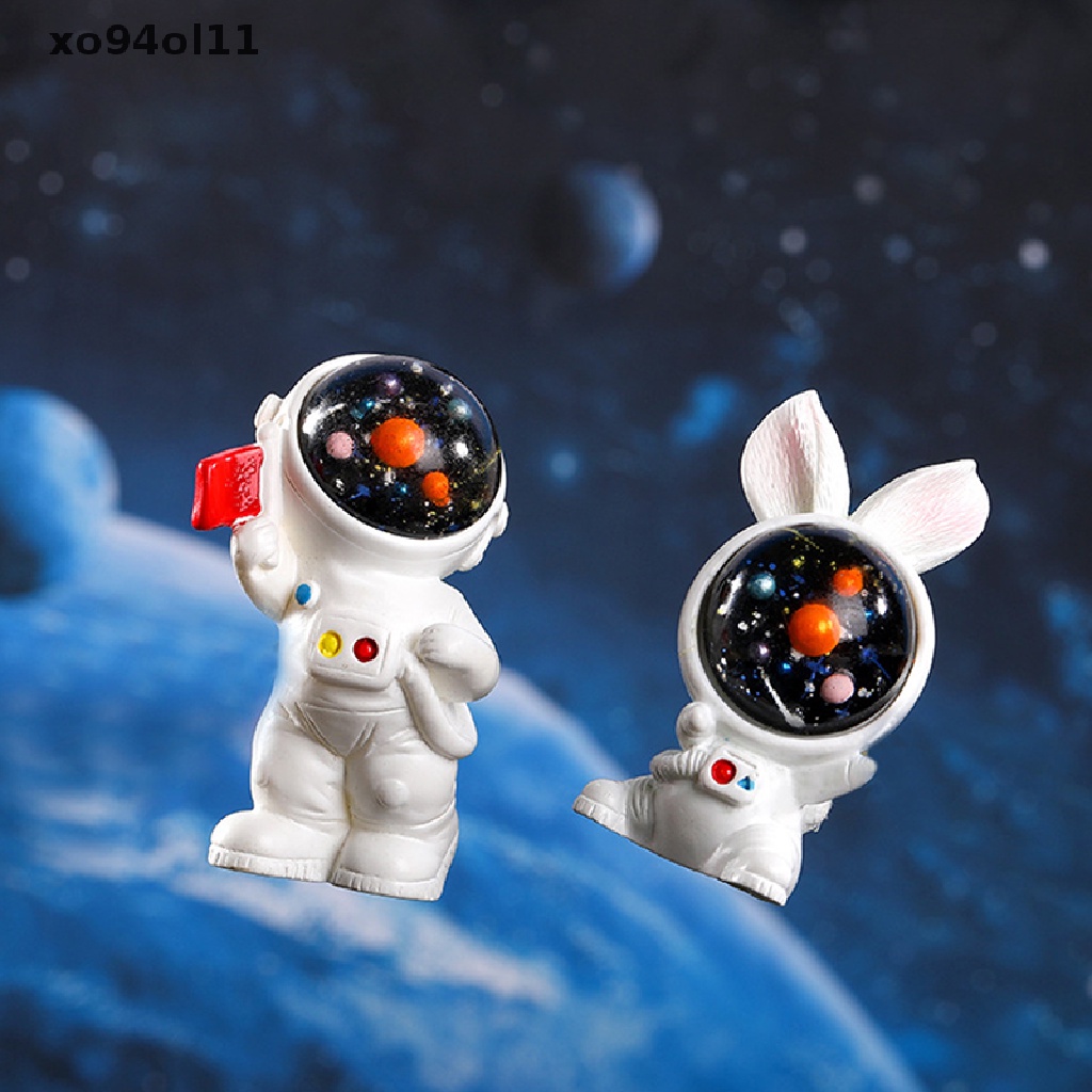 Xo Miniatur Ruang Astronot Kelinci Micro Landscape Dekorasi Ornamen Home Decor OL