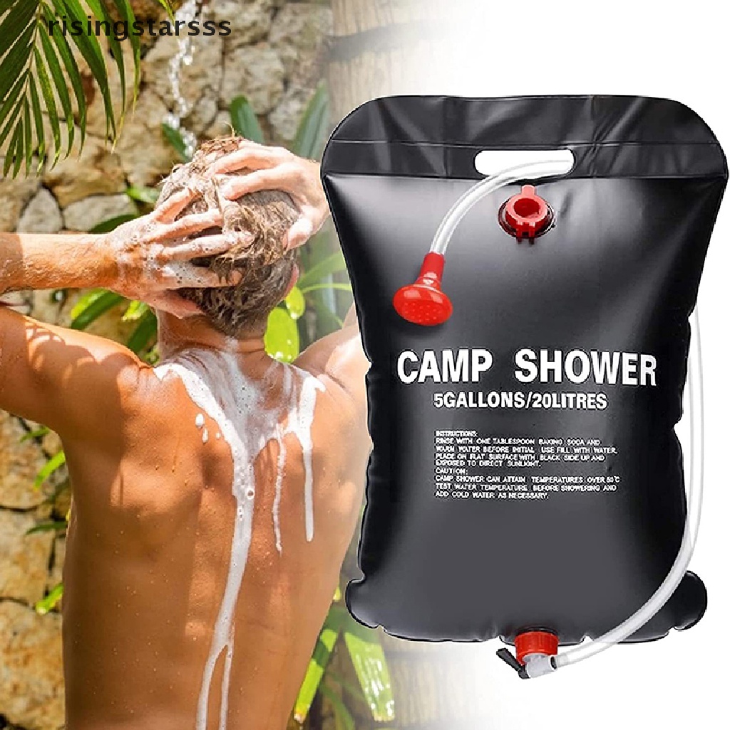 Rsid Span-new Camp Shower Bag Tenaga Surya Heated Portable Lipat Outdoor Mandi Tas Travel Hiking Mendaki PVC Kantong Air Peralatan Berkemah Jelly