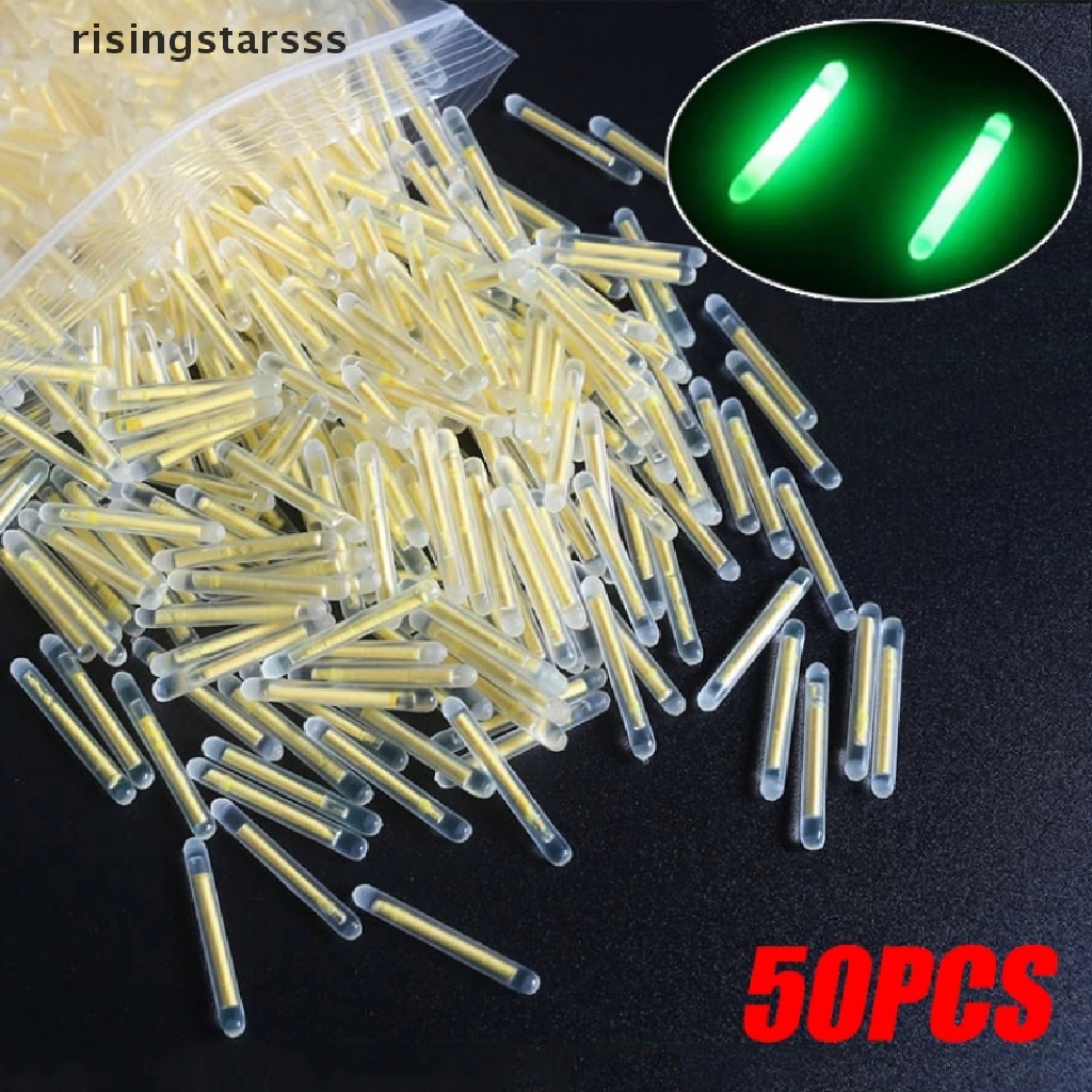 Rsid Span-new 50PCS/ lot 2.2-4.5mm Light Night Fishing Float Rod Lights Dark Glow Stick Memancing Jelly