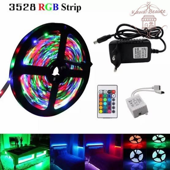 TD Lampu LED Strip 5M RGB+Remote Gaming Dekor Hias Kamar TV Monitor PC