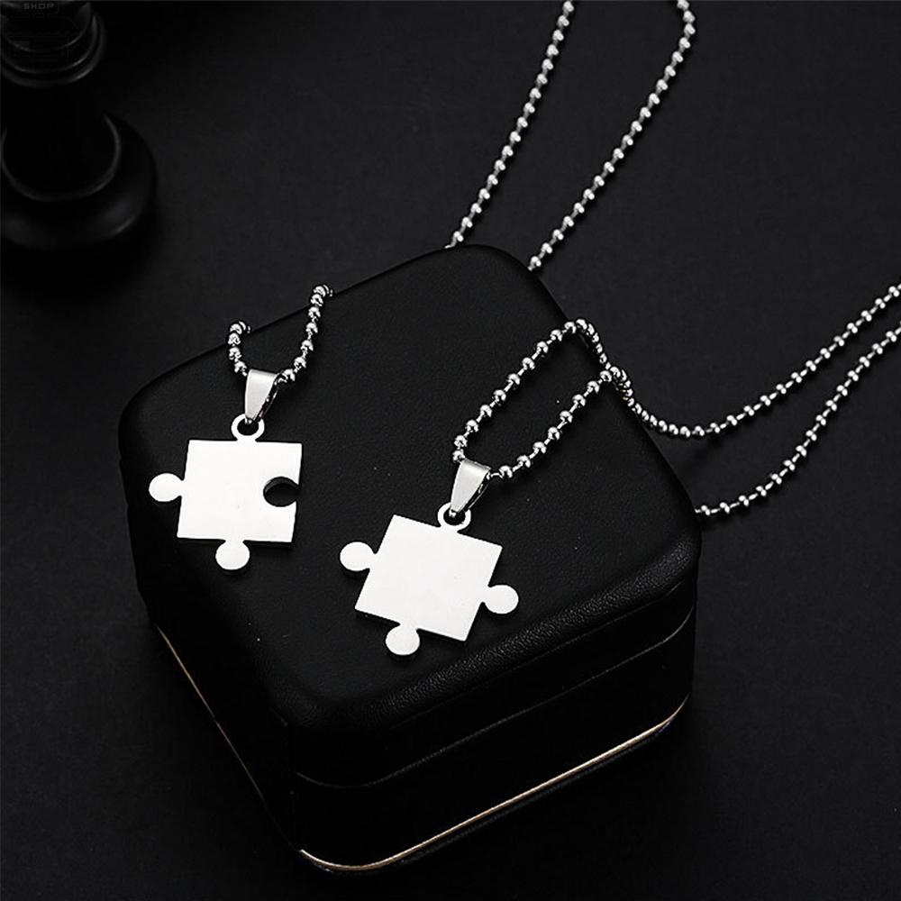 Augustina Couple Kalung Halus Unisex Kerah Pria Baja Titanium Hip Hop Pecinta Perhiasan