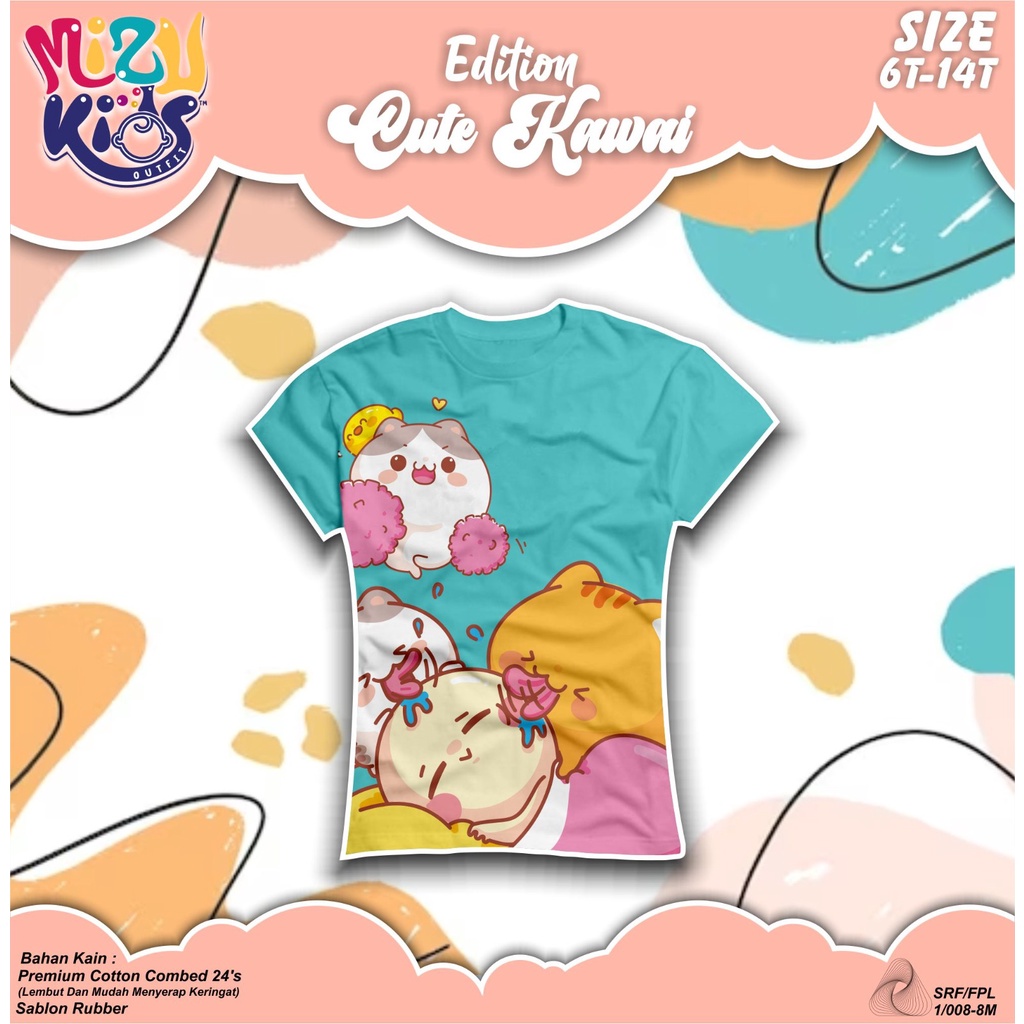 Kaos Atasan Lengan Pendek Anak Perempuan 6-14 T