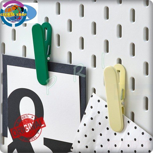 

Klip kertas aksesoris papan berlubang penjepit isi 2 pcs baja original ikeea ori