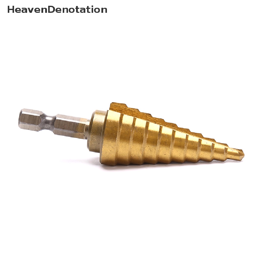 [HeavenDenotation] 4-22mm HSS Hex Titanium Cone Drill Bit Pemotong Lubang Untuk Pengeboran Baja Alat Listrik HDV