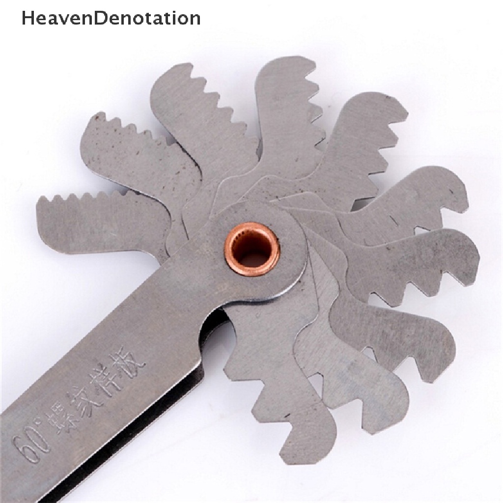 [HeavenDenotation] Terbaik Mata Pisau Benang 60derajat Screw Pitch Gage Gauge Dual Head Measure Tools HDV