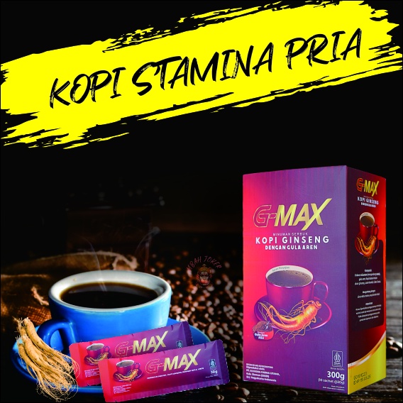 

SUDAH BPOM AMAN Kopi Stamina Pria Wanita Terbaik - KOPI GMAX 1 BOX 10sct