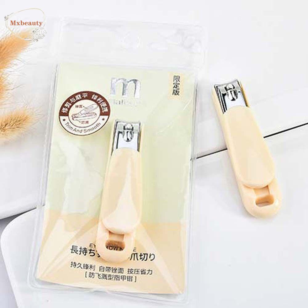 Mxbeauty Gunting Kuku Baja Karbon Poles Perawatan Kuku Anti Percikan Gunting Kuku Set Tang Potong Kuku Amplas Kuku