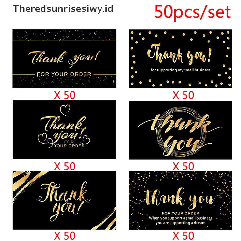 # Kado Mom &amp; PAPA DIY # 50pcs Thank You for your order Kartu Nama Pembelian Thanks Greeg Card~