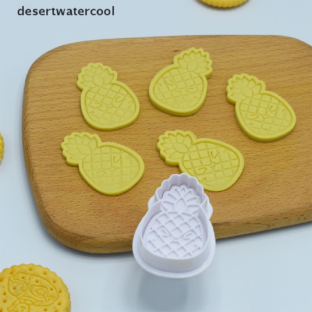 Deid Cetakan Nanas Cookie Plunger Cutter Fondant Emboss Stamp Mold Pemotong Biskuit Martijn