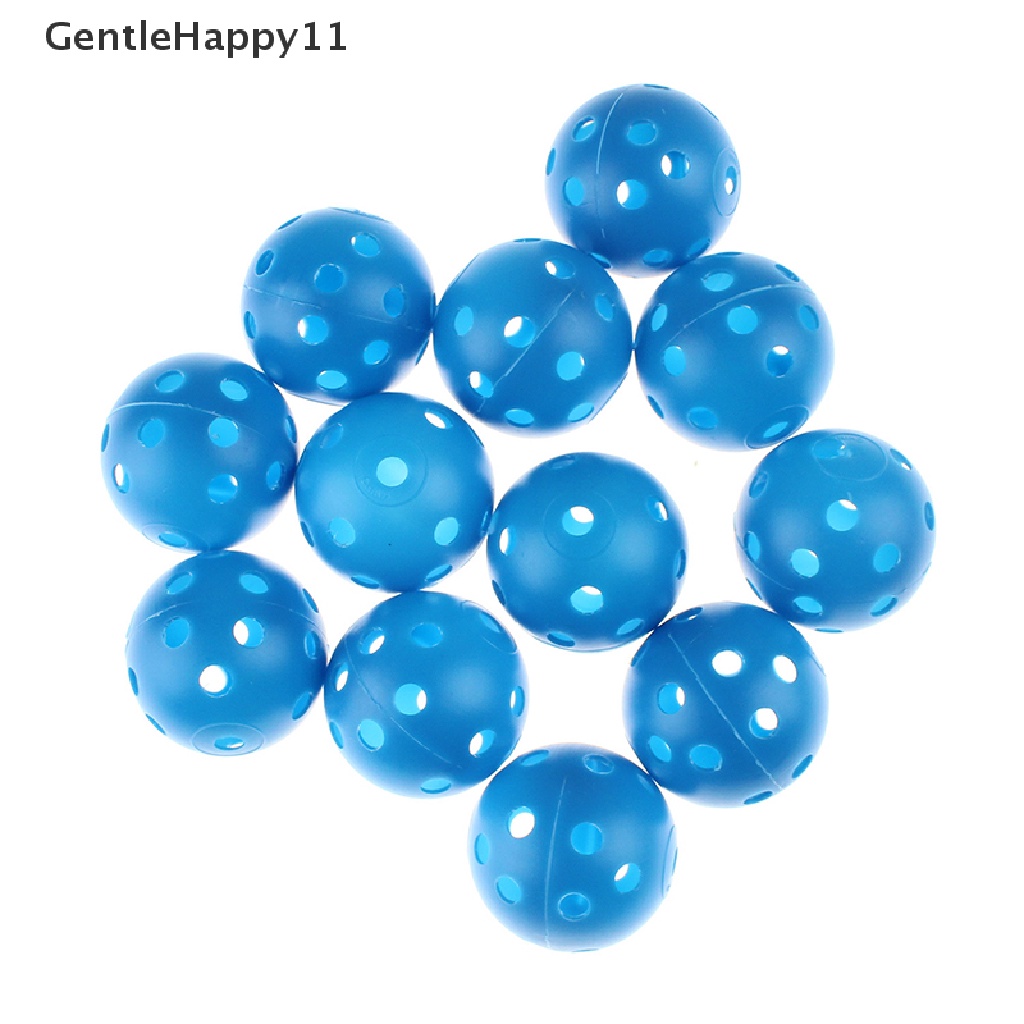 Gentlehappy 10Pcs Bola Golf Indoor Outdoor Whiffle Airflow Bola Latihan Golf id