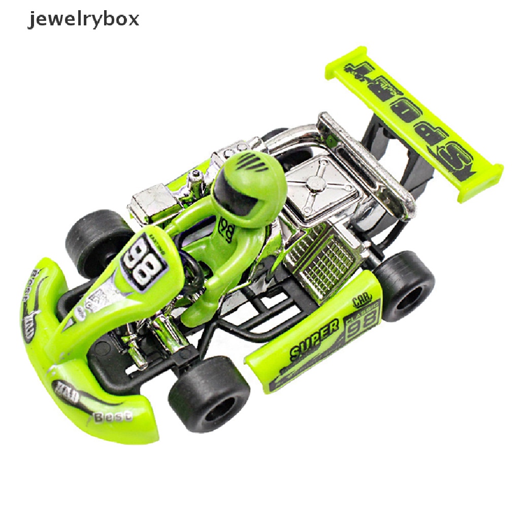 [jewelrybox] Anak-anak Tarik Kembali Power Racing Mobil Plastik Power Kart Mainan Puzzle Anak Kendaraan Butik