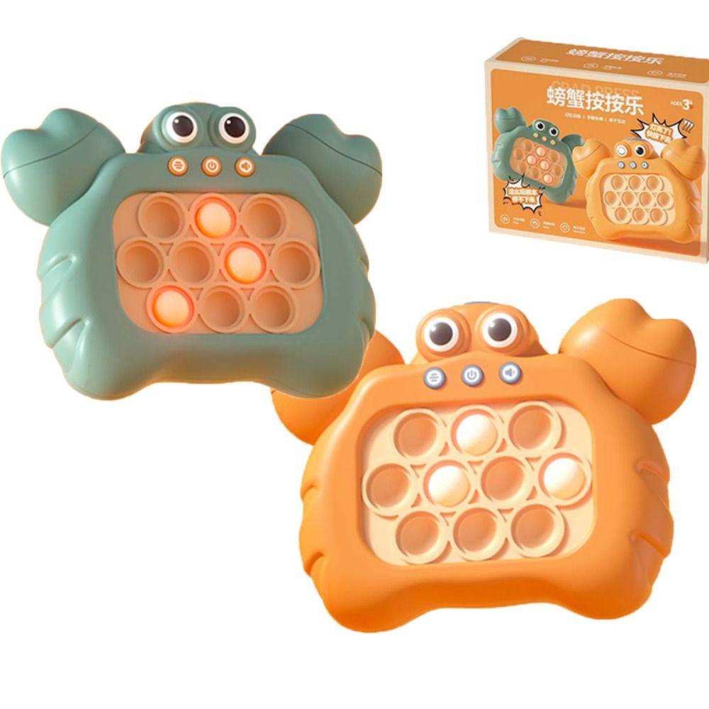 Game Gopher Kepiting LANFY|Edukasi Lucu Yang Lagi Led Game Groundhog Mainan Push Bubble Puzzle Games Kartun Kepiting Mainan Kompresi Kecepatan Push It Fidget Toys Whac-A-Mole Toys