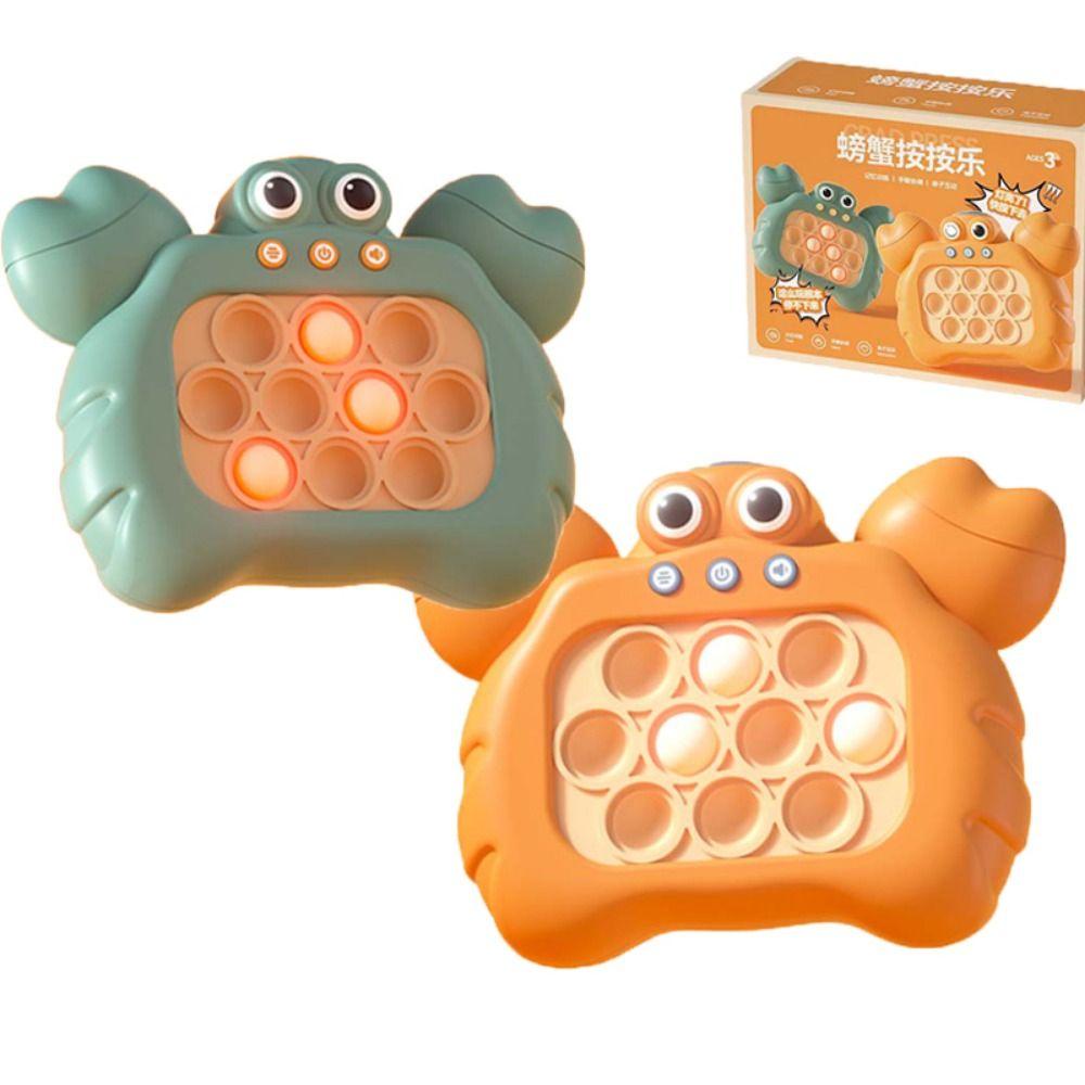 [Elegan] Crab Gopher Game|Dewasa Yang Lagi Led Game Groundhog Mainan Push Bubble Puzzle Games Kartun Kepiting Mainan Kompres Speed Push It Fidget Toys Whac-A-Mole Toys