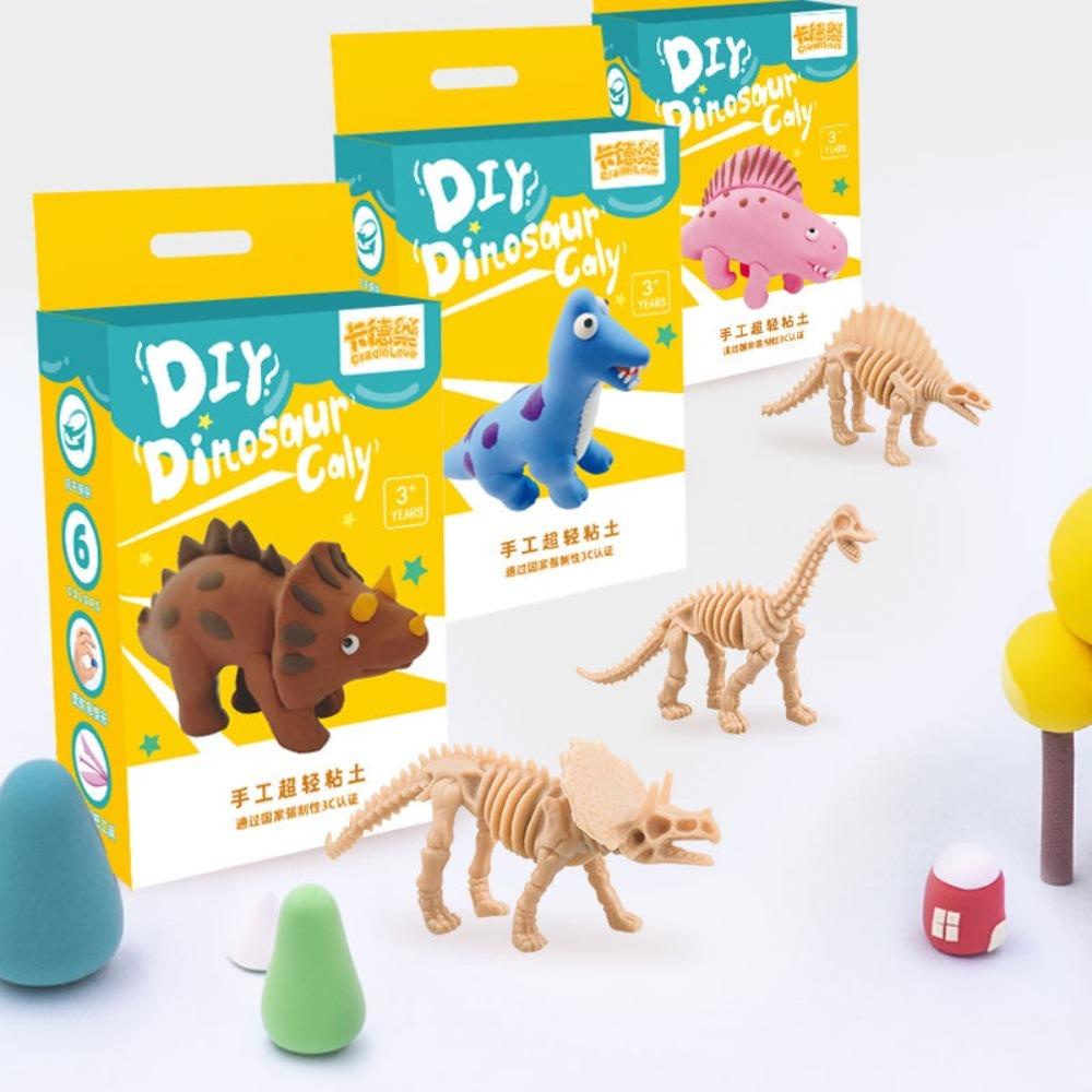 Needway Mainan Tanah Liat Dinosaurus Pendidikan Kreatif Polymer Light Clay Udara Kering Plastisin Super Ringan Diy Karet Lumpur Ultra-Cahaya