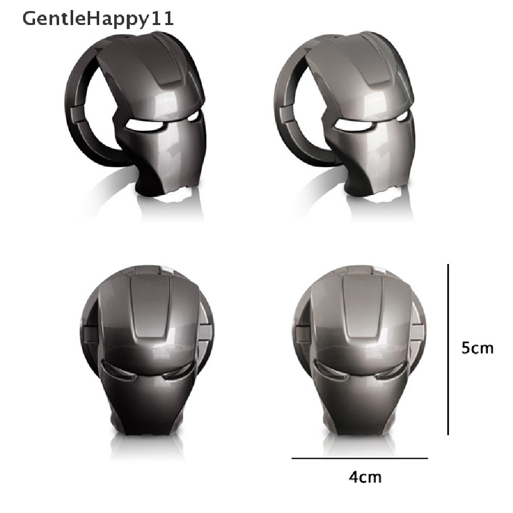 Gentlehappy Iron Man Interior Mobil Mesin Ignition Start Stop Push Button Saklar Tombol Cover id