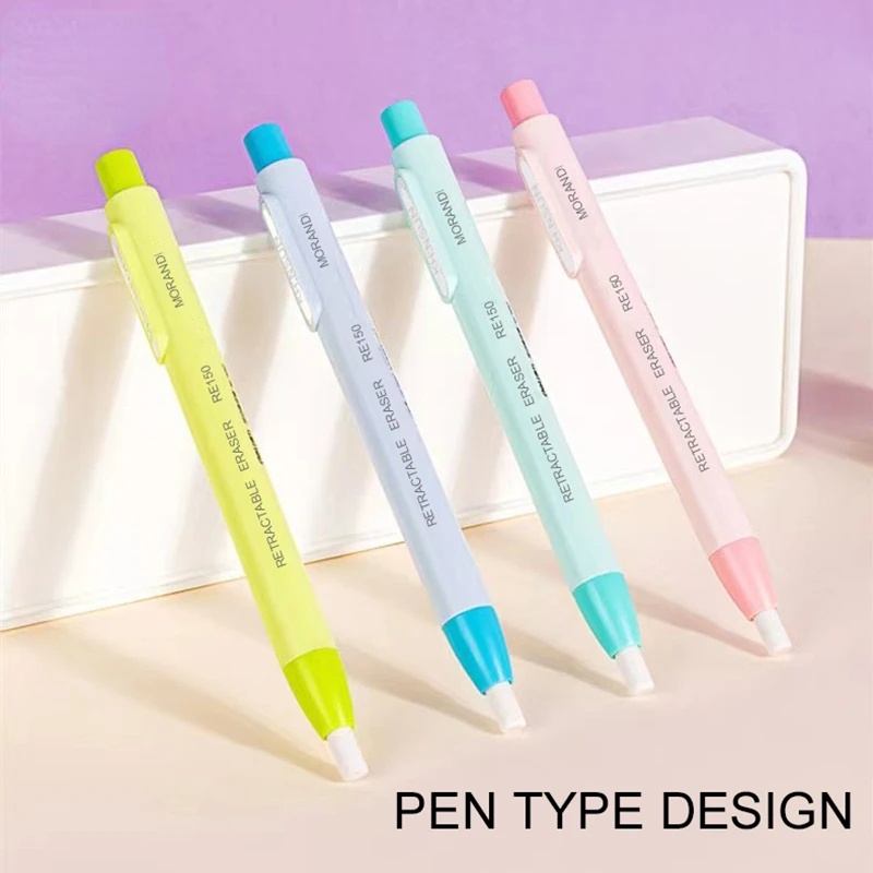 [Unggulan] Tulisan Perlengkapan Siswa Sekolah Alat Tulis Tekan Ditarik Pensil Eraser Karet Kartun Eraser Pensil Alat Koreksi Perlengkapan Koreksi Pensil Karet