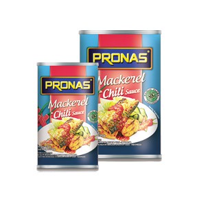Pronas Mackerel dalam Saus Pedas 425 g dalam kemasan EOE (Easy Open End)