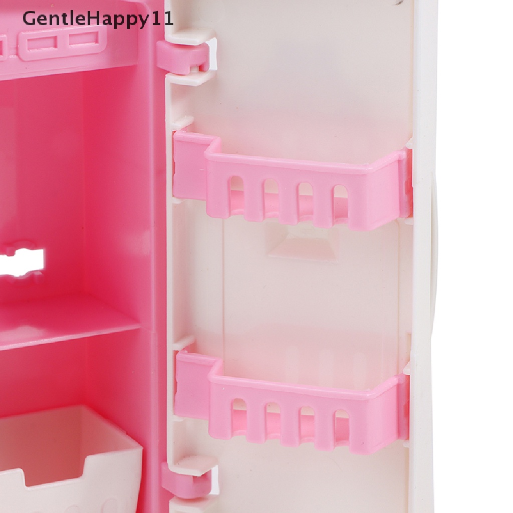 Gentlehappy1per12rumah Boneka Miniatur Dapur Kulkas Plastik Untuk Aksesoris Ruang Tamu id