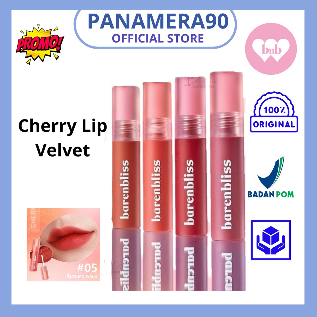 BNB Barenbliss Cherry Makes Cheerful Lip Velvet - 24H Moisture | 01 Blused | 02 Rosewood | 03 Cheris
