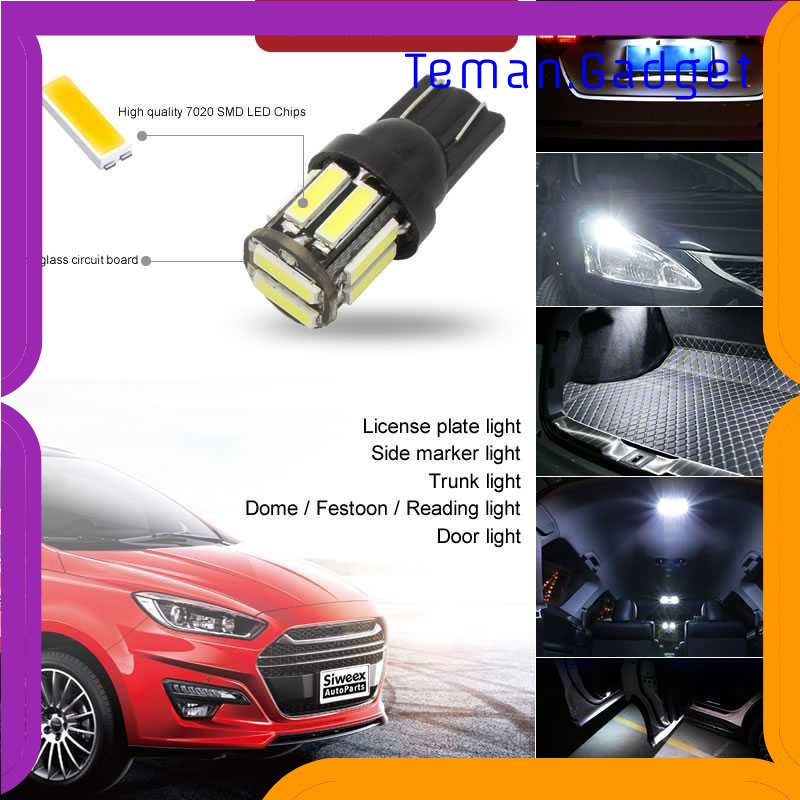 TD - OTO JIAMEN Lampu Depan Mobil Headlight T10 W 5 W SMD 7020 Cool White 2PCS - SMD-WB