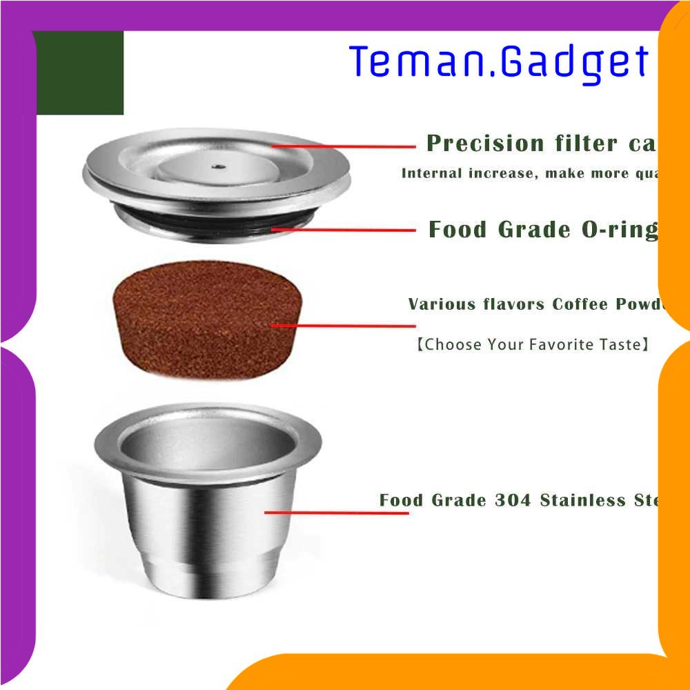 TG - DPR iCafilas Refillable Capsule Stainless Steel 1 PCS for Nespresso