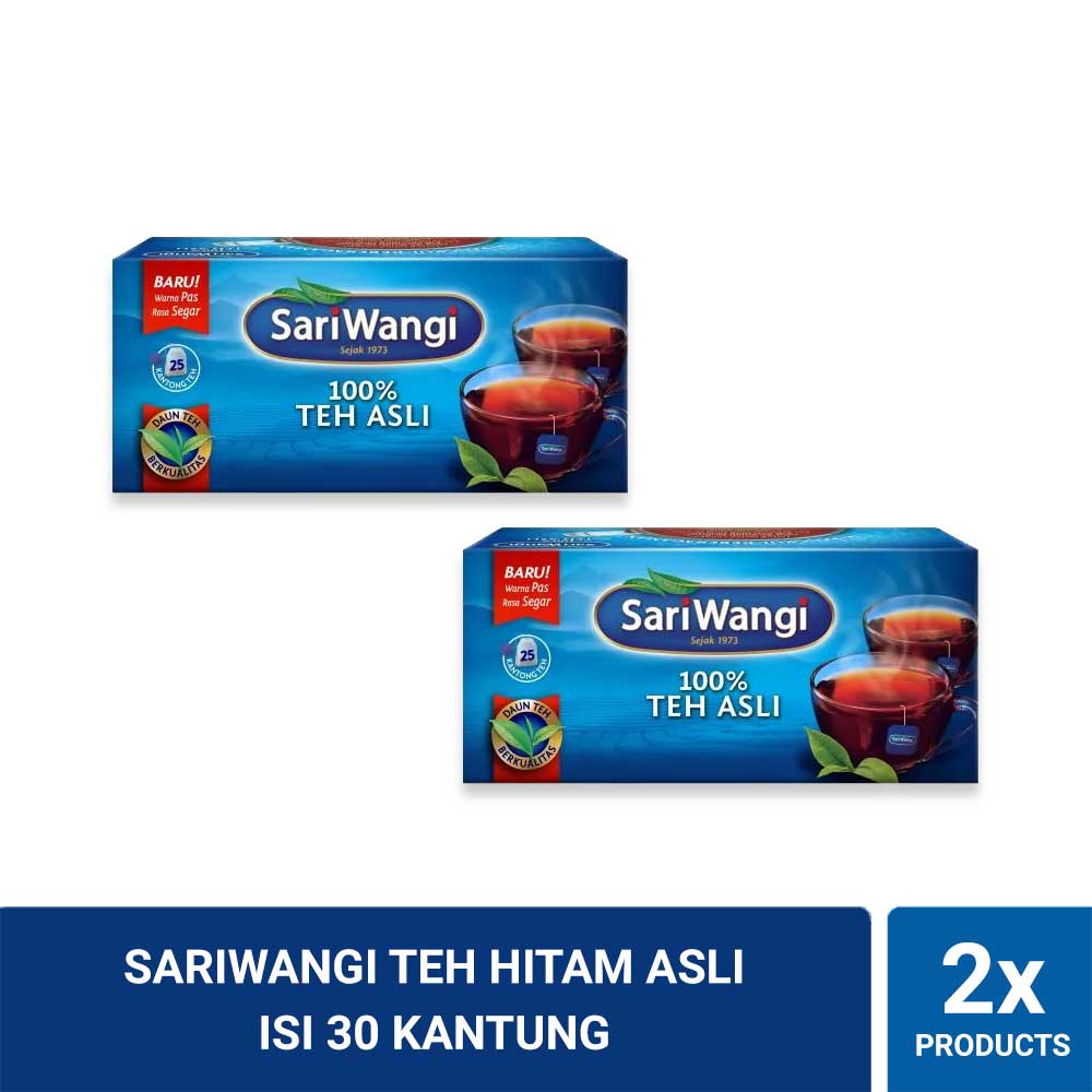 

Sariwangi Teh Hitam Asli Isi 30 Kantung Celup Twinpack