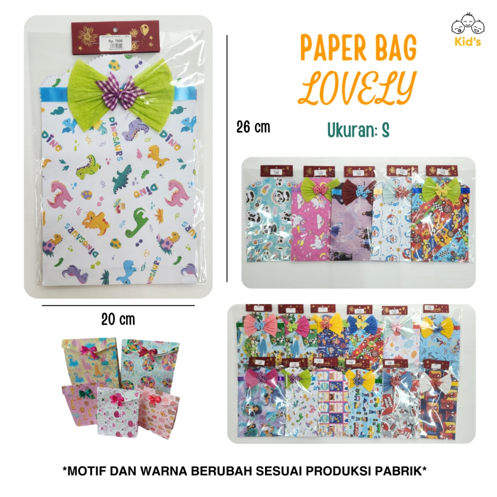 

Paper Bag Lovely/ Goodie Bag / Tas Kado / Paperbag - Motif Sansan Wawa