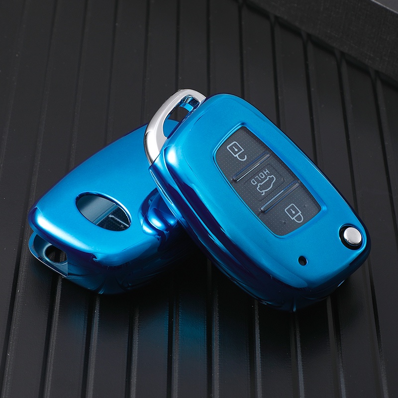 Mobil 3tombol Key Case Cover Untuk Hyundai Tucson I40 I20 I10 IX35 IX45 Creta Santa Fe Cover Keyless Fob Aksesoris