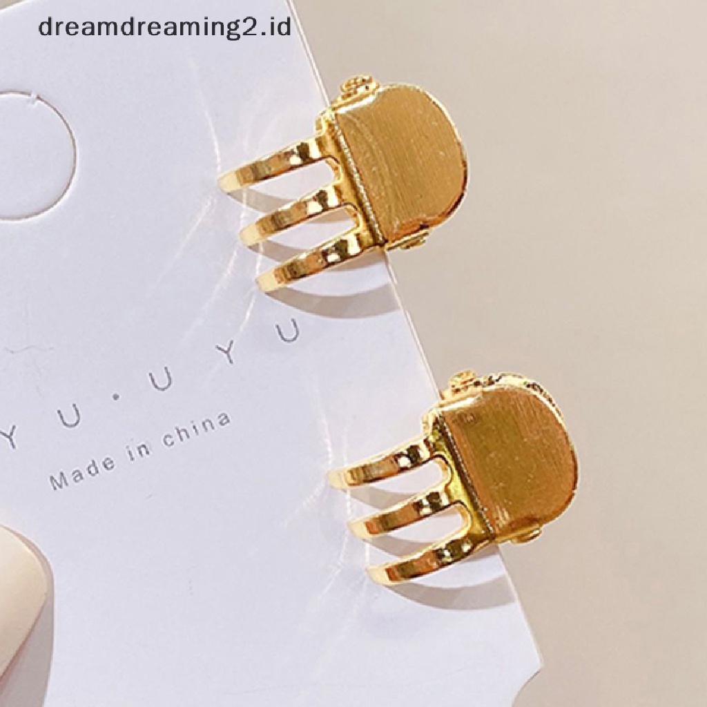 (dream) 5pcs Vintage Logam Kecil Cakar Rambut Manis Klip Rambut Mini Fashion Tahan Lama Styling Aksesoris Rambut Untuk Wanita Kecantikan Aksesori Klasik Clamp Jaw Claw Clip//