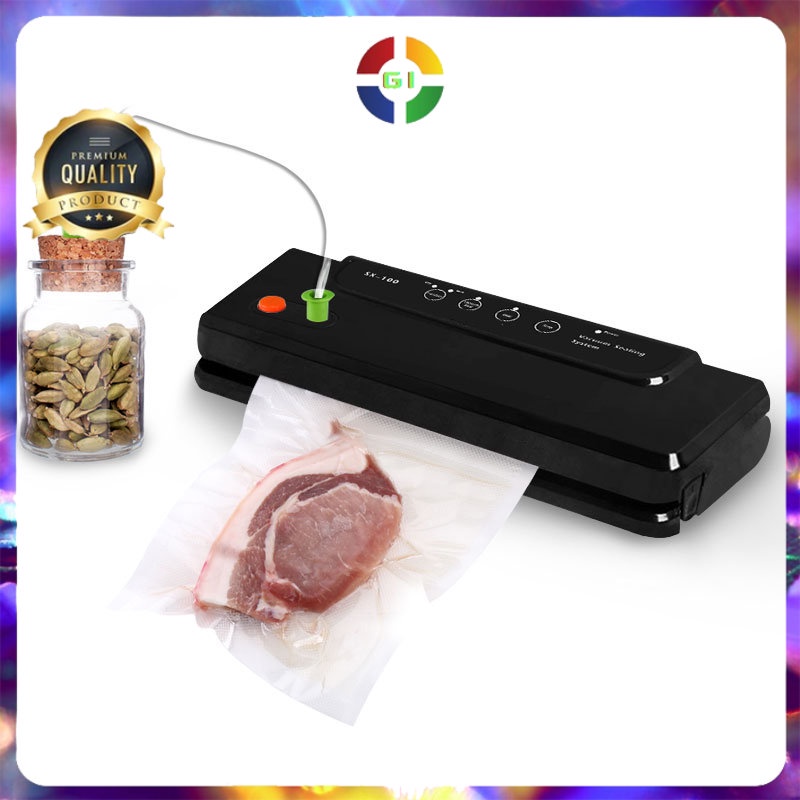 Alat Pompa Vacuum Sealer Multifungsi Black