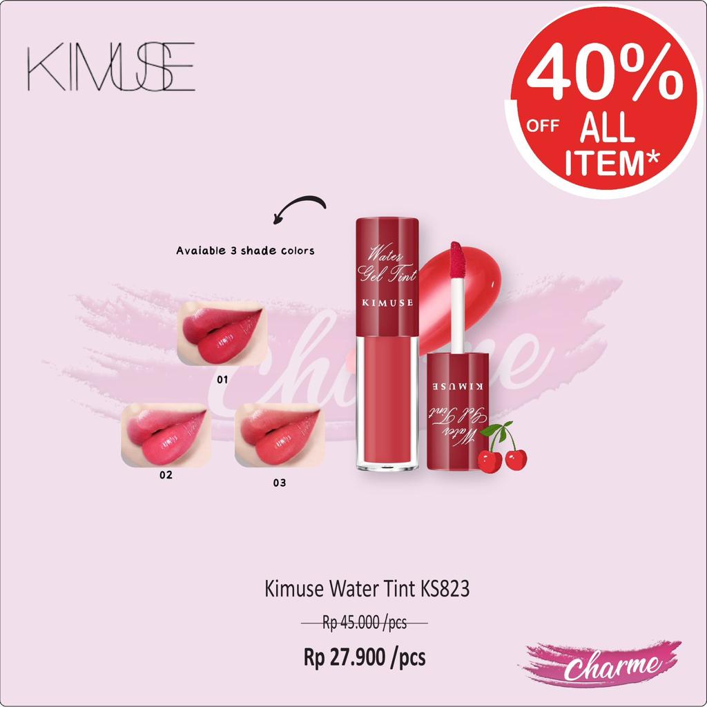 (READY &amp; ORI) Kimuse Water Tint Lip Glaze Longlasting Waterproof KS823 Lipgloss