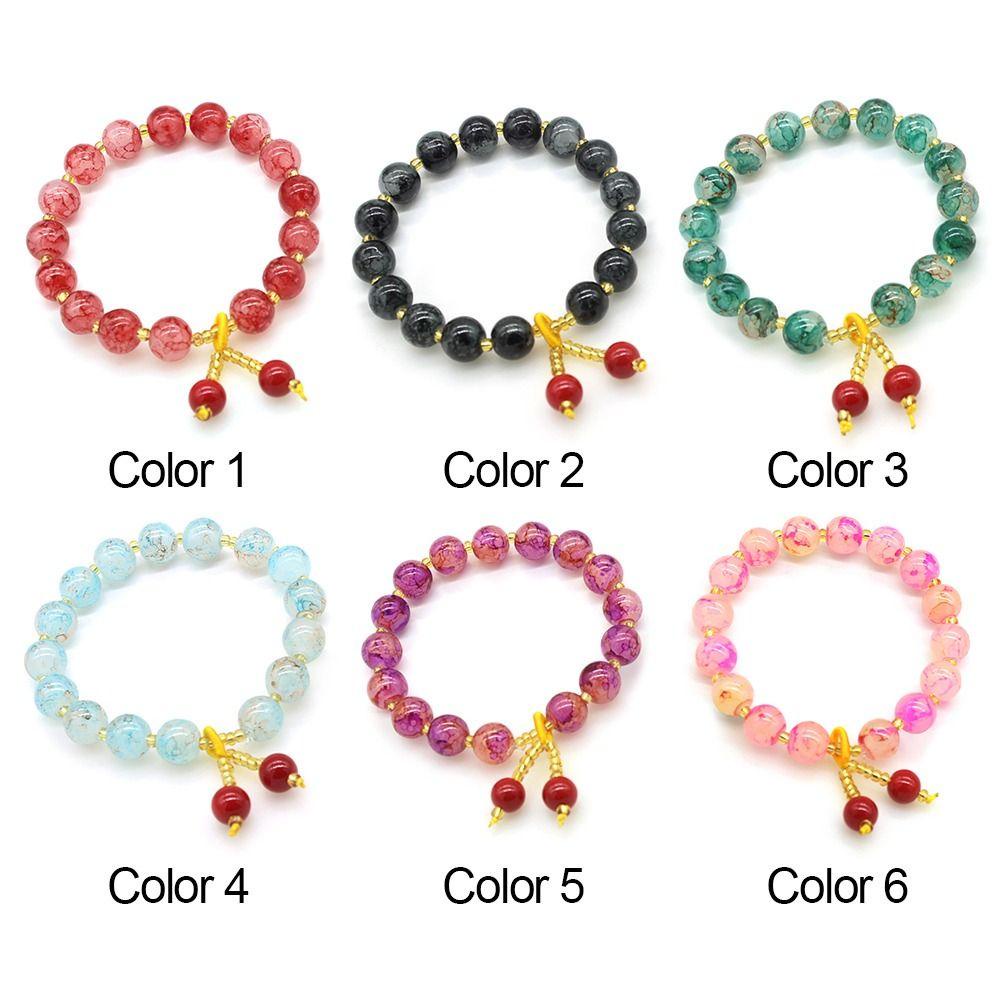 Lily 3 Pcs Manik-Manik Kaca Gelang Fashion Wanita Aksesoris Perhiasan Hadiah Kepribadian