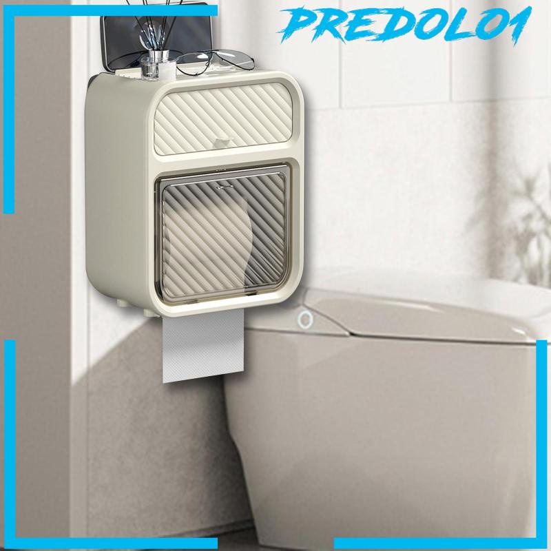 [Predolo1] Kotak Penyimpanan Tissue Double Layer Bathroom Organizer Untuk Dapur Rumah Kamar Mandi