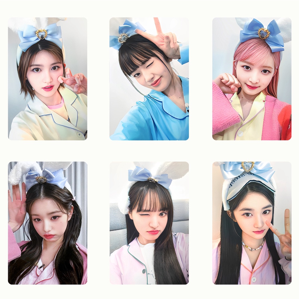 6pcs/set IVE Album I'VE Photocards Rei Wonyoung Yujin Leeseo Gaeul Liz Piyama Lomo Kartu Gelombang Suara Kpop Postcards