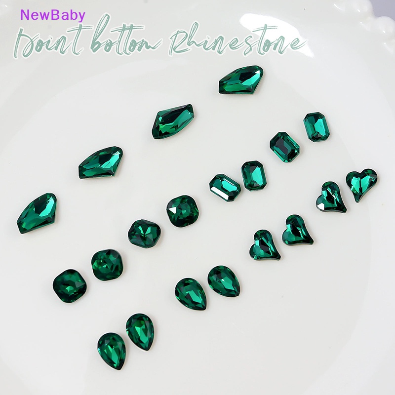Newbaby 20PCS 3D Nail Art Rhinestones Kristal Batu Warna-Warni Tips Dekorasi DIY ID