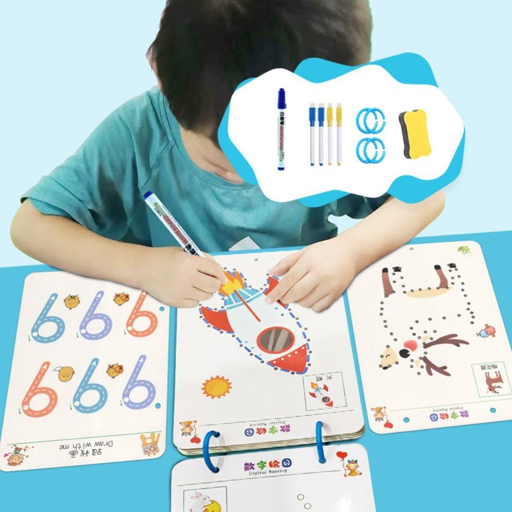 Lanfy Pen Control Buku Latihan Gratis Lap Untuk Anak Buku Game Menggambar Cocok Game Set Dengan Pena Gambar Pendidikan Pengenalan Buku Teks Praktek Copybook